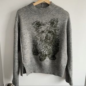 Anthropologie Moth Terrier Intarsia Sweater size S
